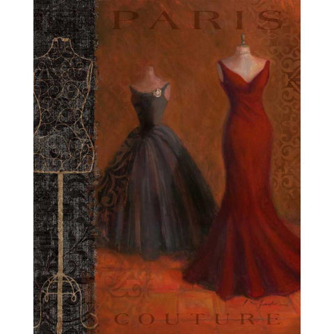 Couture I Black Modern Wood Framed Art Print with Double Matting by Hartmann, Lisa