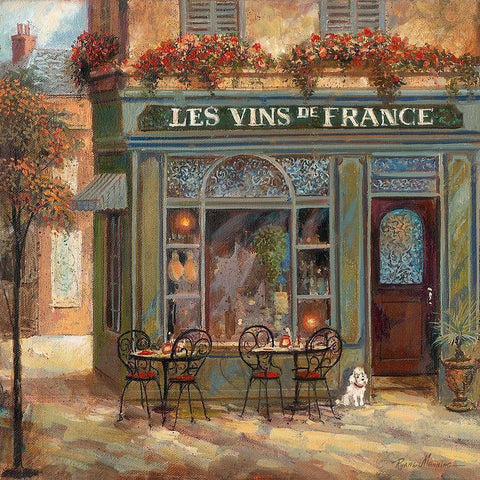 Wine Shop White Modern Wood Framed Art Print by Manning, Ruane