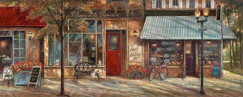 L Ambiance II Black Ornate Wood Framed Art Print with Double Matting by Manning, Ruane