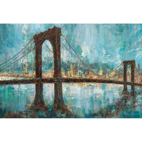 Manhattan Memories Gold Ornate Wood Framed Art Print with Double Matting by Manning, Ruane