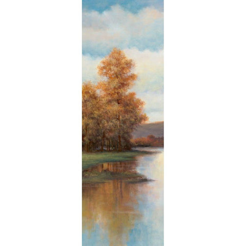 Slow River I Black Modern Wood Framed Art Print by Chiu, T.C.