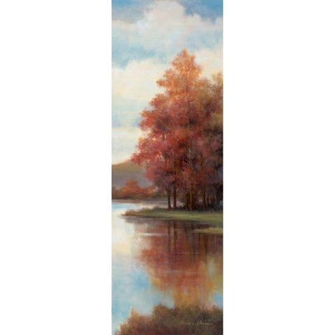 Slow River II Black Modern Wood Framed Art Print by Chiu, T.C.