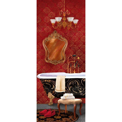 Bain de Luxe I Gold Ornate Wood Framed Art Print with Double Matting by Knutsen, Conrad