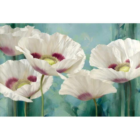 Tasmanian Poppies II Black Modern Wood Framed Art Print with Double Matting by Levashov, Igor
