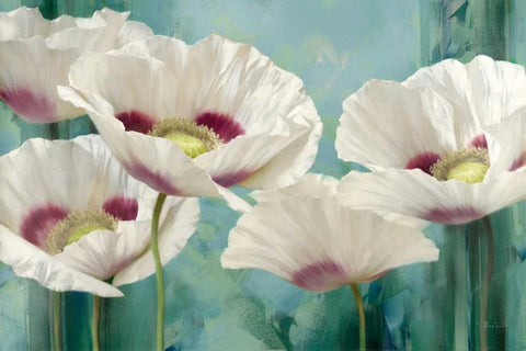 Tasmanian Poppies II Black Ornate Wood Framed Art Print with Double Matting by Levashov, Igor