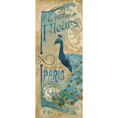 Le Parfum de Fleurs Black Modern Wood Framed Art Print with Double Matting by Knutsen, Conrad