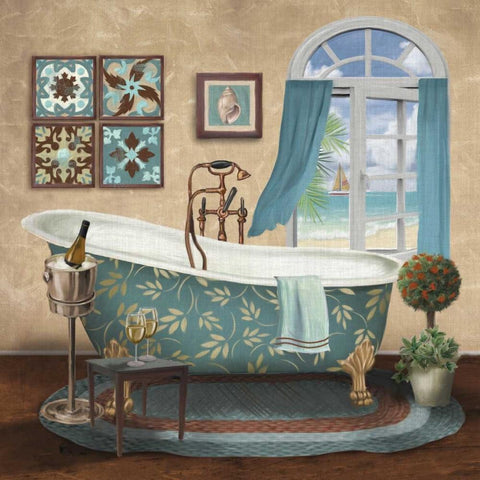 A Little Me Time II White Modern Wood Framed Art Print with Double Matting by Knutsen, Conrad