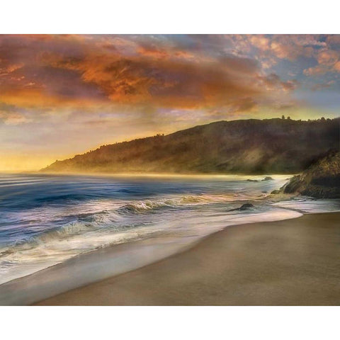 Malibu Sun Black Modern Wood Framed Art Print by Calascibetta, Mike