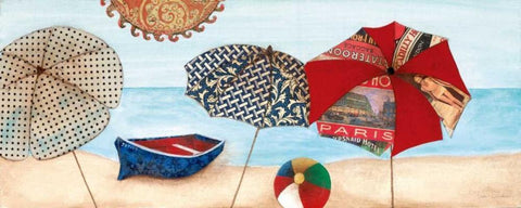 South of France I White Modern Wood Framed Art Print with Double Matting by Tava Studios