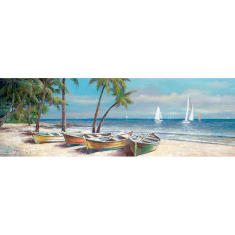 Fair Island I Black Modern Wood Framed Art Print by Chiu, T.C.