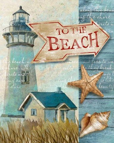 To The Beach White Modern Wood Framed Art Print with Double Matting by Knutsen, Conrad