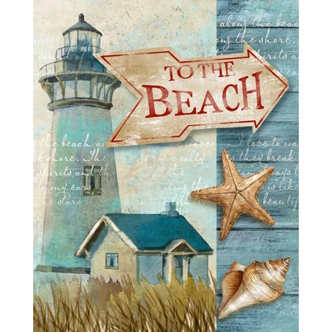 To The Beach Black Modern Wood Framed Art Print by Knutsen, Conrad