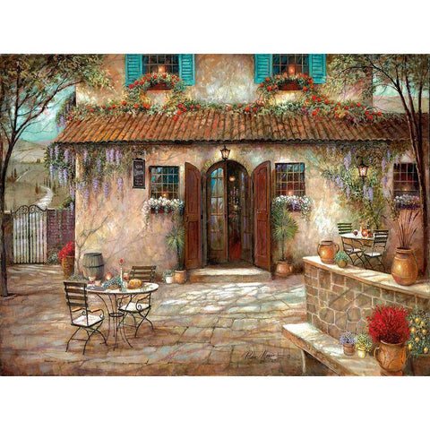 Villa Claretta White Modern Wood Framed Art Print by Manning, Ruane