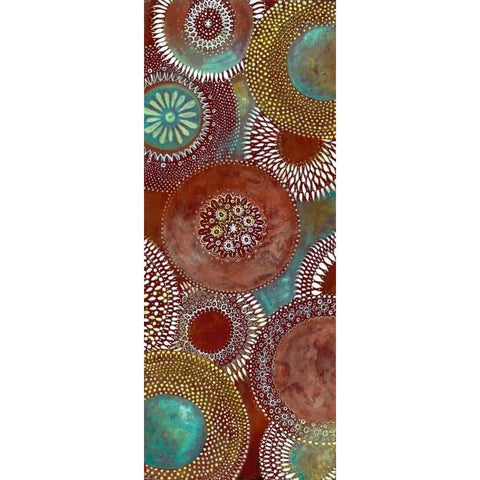 Batik I Black Modern Wood Framed Art Print by Tava Studios