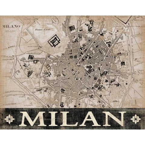 Milan Gold Ornate Wood Framed Art Print with Double Matting by Donovan, Kelly