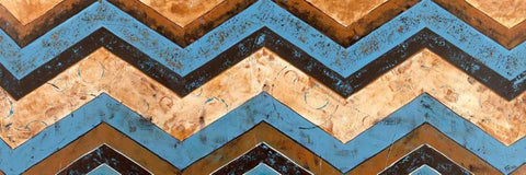 Chevron Black Ornate Wood Framed Art Print with Double Matting by Craven, Katrina