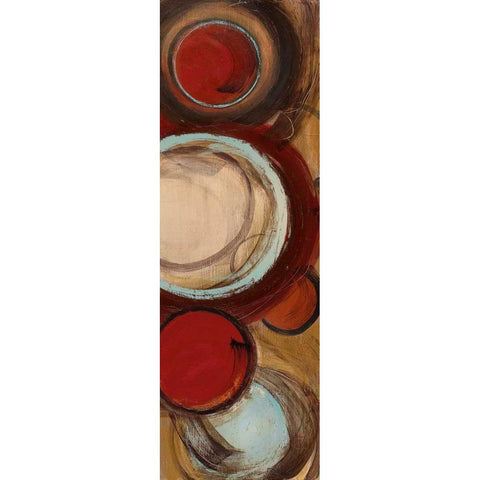 Encircled I White Modern Wood Framed Art Print by Alldredge, Joy