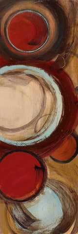 Encircled I White Modern Wood Framed Art Print with Double Matting by Alldredge, Joy