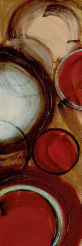 Encircled II White Modern Wood Framed Art Print with Double Matting by Alldredge, Joy