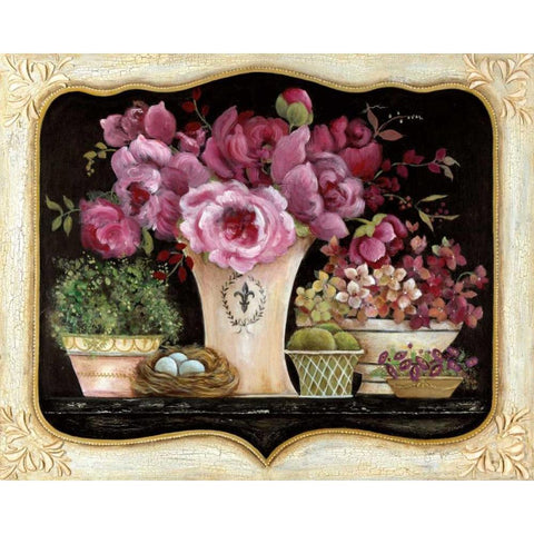 La Belle France Black Modern Wood Framed Art Print with Double Matting by Tava Studios