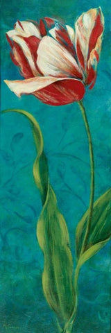 Sultans Garden II White Modern Wood Framed Art Print with Double Matting by Donovan, Maria