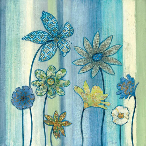 Nigellas Arrangement I Black Modern Wood Framed Art Print with Double Matting by Tava Studios