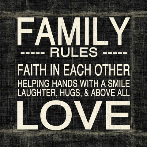 Family White Modern Wood Framed Art Print with Double Matting by Donovan, Kelly