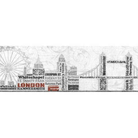 London Black Modern Wood Framed Art Print by Craven, Katrina