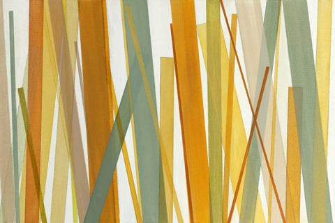 Summer Hayfield White Modern Wood Framed Art Print with Double Matting by Jill, Susan