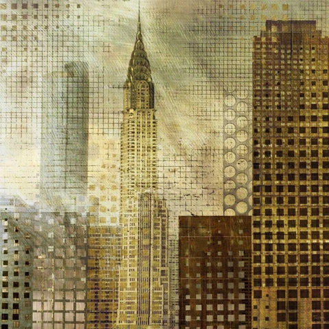 Chrysler Building White Modern Wood Framed Art Print by Craven, Katrina