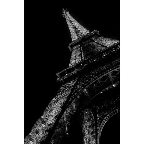 Eiffel Tower White Modern Wood Framed Art Print by Garbeck, George