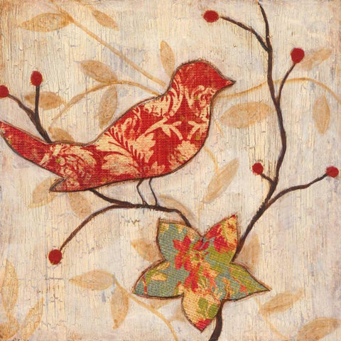 Songbird I Black Modern Wood Framed Art Print by Tava Studios