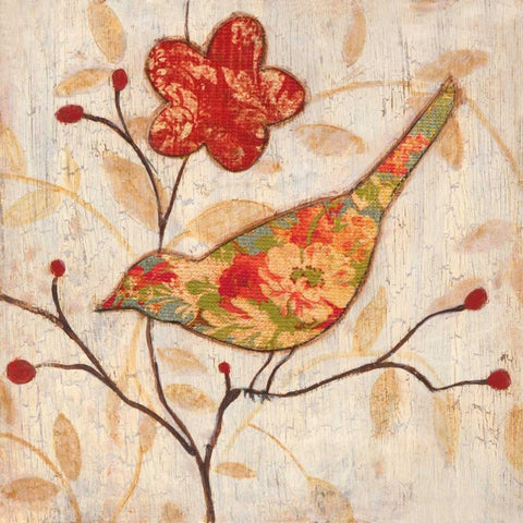 Songbird II Black Modern Wood Framed Art Print by Tava Studios
