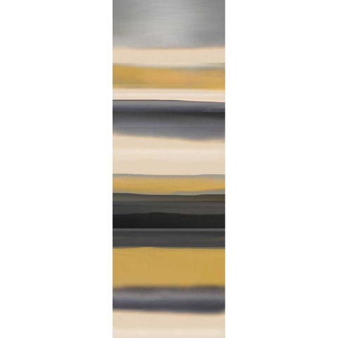 Golden Dawn II Black Modern Wood Framed Art Print with Double Matting by Jill, Susan