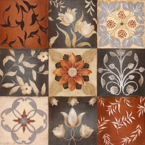 Patterns Of Nature II Black Ornate Wood Framed Art Print with Double Matting by Tava Studios
