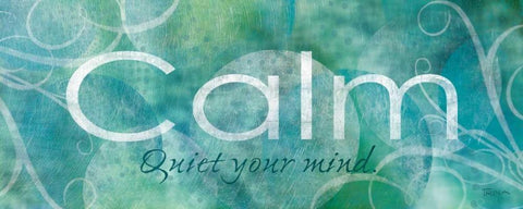 Calm Black Ornate Wood Framed Art Print with Double Matting by Craven, Katrina