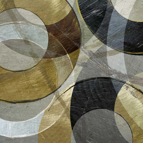 Metallic Atmosphere Black Modern Wood Framed Art Print by Craven, Katrina