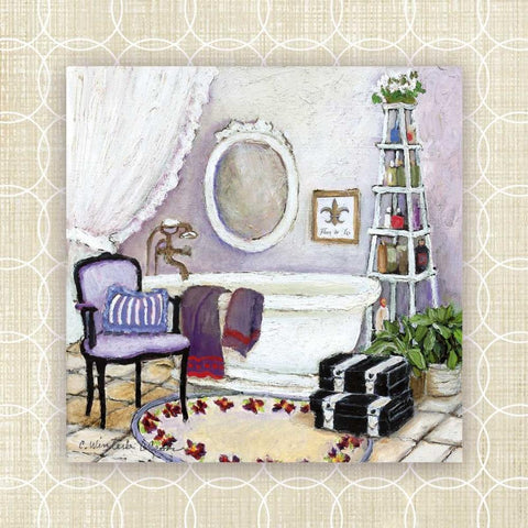 Lavender Scented Black Modern Wood Framed Art Print by Olson, Charlene