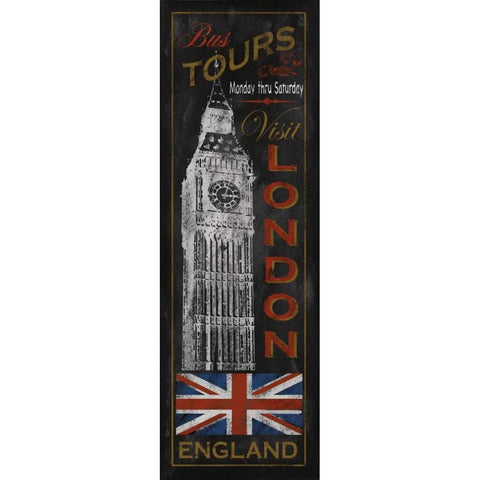 London Tours Gold Ornate Wood Framed Art Print with Double Matting by Knutsen, Conrad