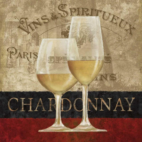 Chardonnay Gold Ornate Wood Framed Art Print with Double Matting by Knutsen, Conrad