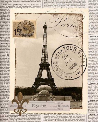 Paris Memories White Modern Wood Framed Art Print with Double Matting by Craven, Katrina