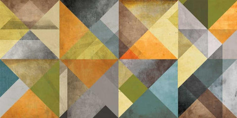 Quilt White Modern Wood Framed Art Print with Double Matting by Craven, Katrina