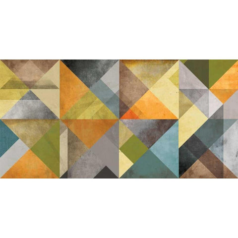 Quilt Black Modern Wood Framed Art Print by Craven, Katrina