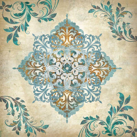 Arabesque I Black Modern Wood Framed Art Print by Knutsen, Conrad