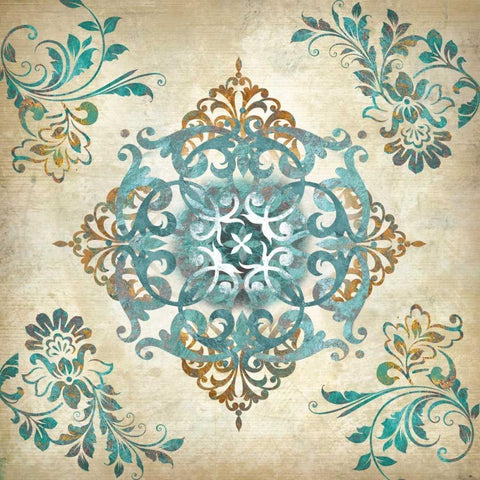 Arabesque III Black Modern Wood Framed Art Print by Knutsen, Conrad
