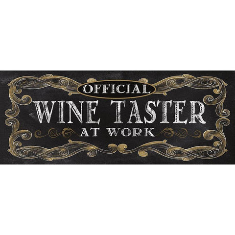 Wine Taster Gold Ornate Wood Framed Art Print with Double Matting by Knutsen, Conrad