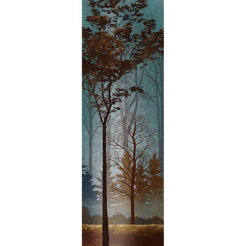 Fading to Dusk I White Modern Wood Framed Art Print by Knutsen, Conrad