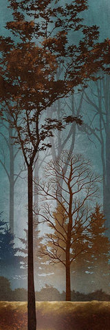 Fading to Dusk I Black Ornate Wood Framed Art Print with Double Matting by Knutsen, Conrad