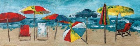 At the Beach White Modern Wood Framed Art Print with Double Matting by Craven, Katrina