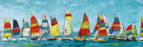 Sailing Away Black Ornate Wood Framed Art Print with Double Matting by Craven, Katrina